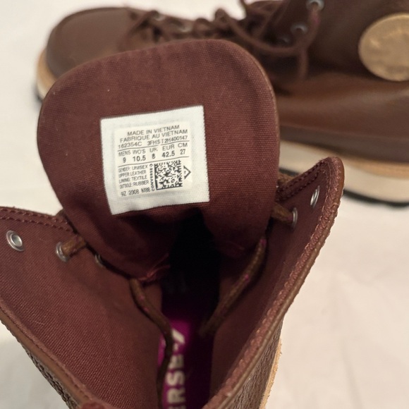 Men's Brown Leather High-Top Lace Boots - Picture 7 of 8